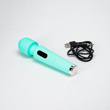 Medium vibrating wand with USB charging cable.  Allegra by BLK Label sex toys